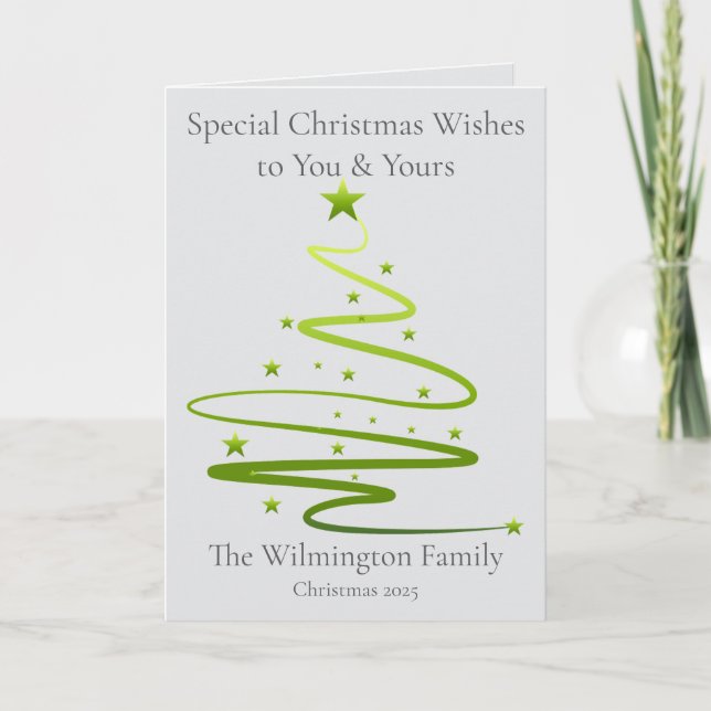 Tarjeta Navidades de fotografía de la familia Razzle Dazzl (Anverso)