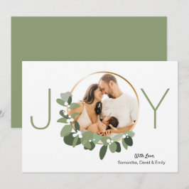 Tarjeta Navidades de fotografía del Personalizado de Wreat