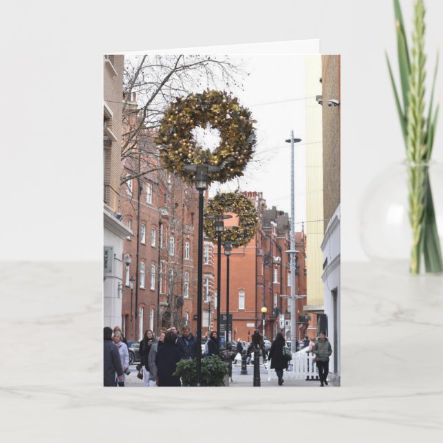 Tarjeta Navidades de fotografía del Reino Unido de Londres (Anverso)
