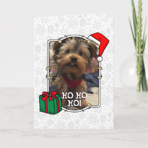 Tarjeta Navidades de fotografía personalizado Santa Hat Ma