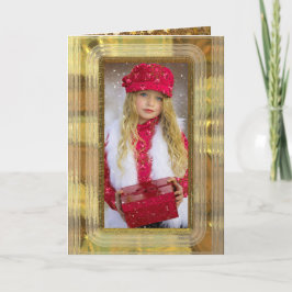 Tarjeta Navidades de fotografía vacaciones elegantes