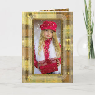 Tarjeta Navidades de fotografía vacaciones elegantes