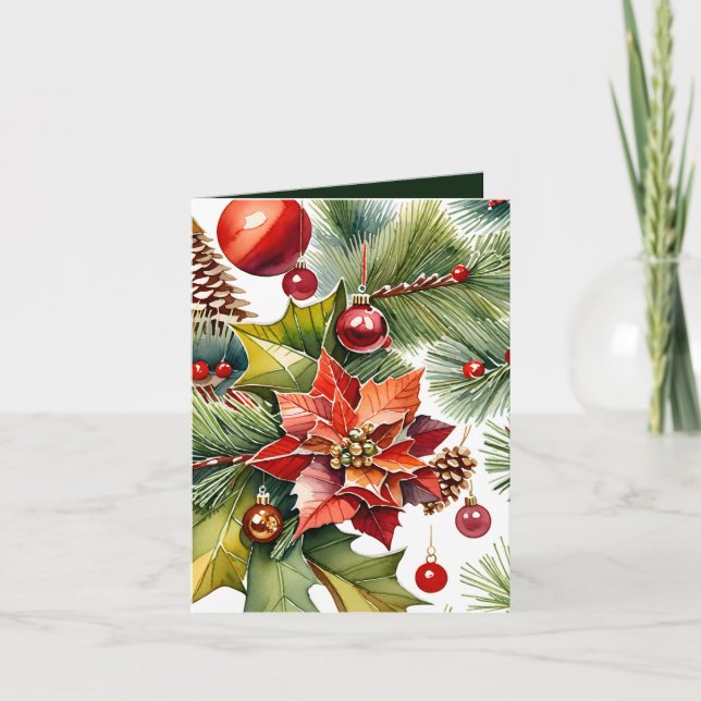 Tarjeta Navidades de fotografía y datos de la posología y  (Anverso)