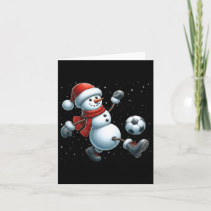 Tarjeta Navidades de fútbol de muñecos de nieve niegan a C