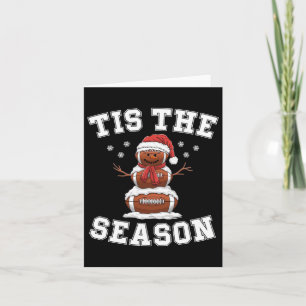 Tarjeta Navidades De Fútbol De Temporada Santa Hat