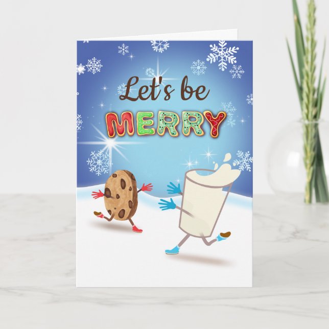 Tarjeta Navidades de galletas de leche horneando panadería (Anverso)
