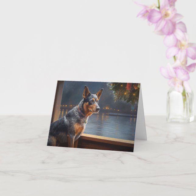 Tarjeta Navidades de ganado australiano cruzan feriado (Orquídea)