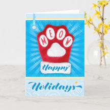 NAVIDADES de Gato de la Pasta Roja de MEOW Mitten 