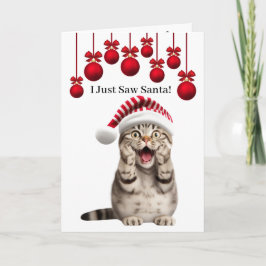 Tarjeta Navidades de gatos de Navidades de vacaciones