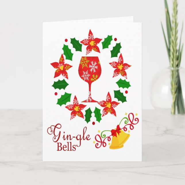 Tarjeta Navidades de Gin-gle Bells (Anverso)