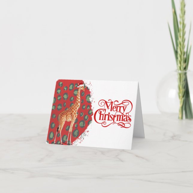 Tarjeta Navidades de Giraffe (Anverso)