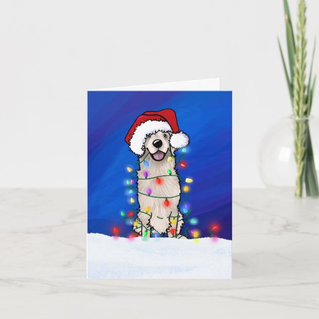 Tarjeta Navidades de Golden Retriever (Anverso)