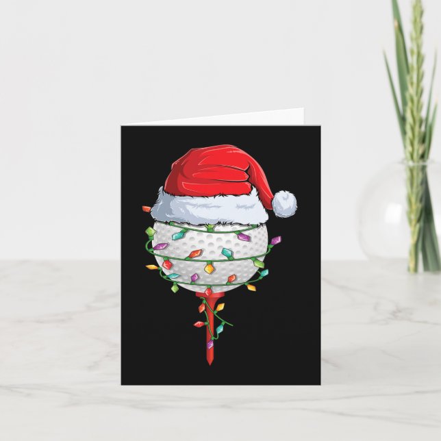 Tarjeta Navidades de golf Pajama Fun Holiday Golf Ball San (Anverso)