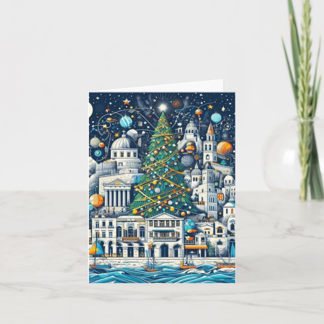 Tarjeta Navidades de Grecia (Anverso)
