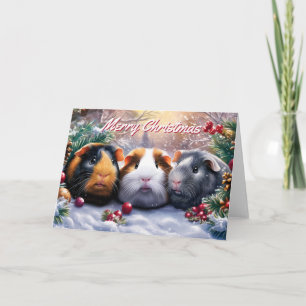 Tarjeta Navidades de Guinea Pigs Winter Wonderland