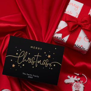 Tarjeta Navidades de guiones y foto interna Festividad neg