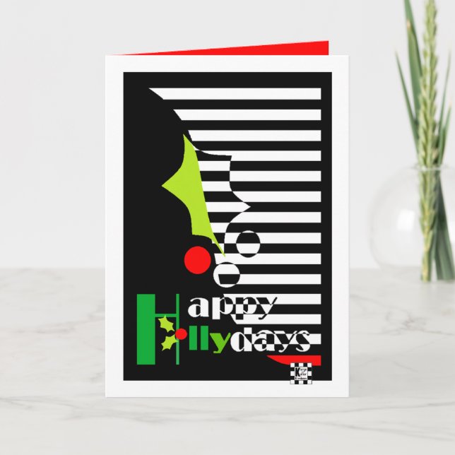 Tarjeta Navidades de Happy Holly Days (Anverso)