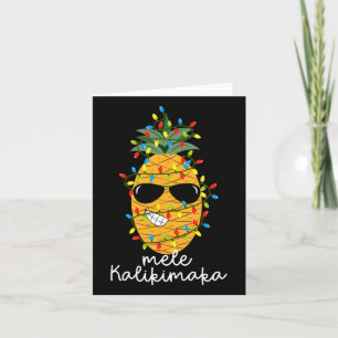 Tarjeta Navidades de Hawái del árbol de piña Mele Kalikima