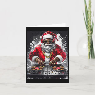 Tarjeta Navidades de Hip Hop Santa Dj