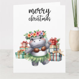 Tarjeta Navidades de Hippo para amantes de los animales
