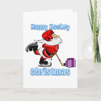 Tarjeta Navidades de hockey felices