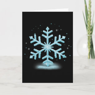 Tarjeta Navidades de invierno con traje de copo de nieve c
