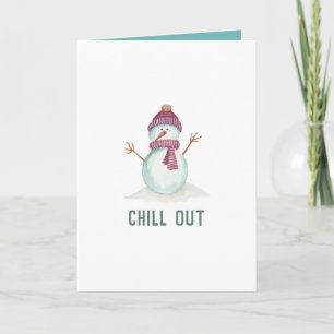 Tarjeta Navidades de invierno de estilo vintage