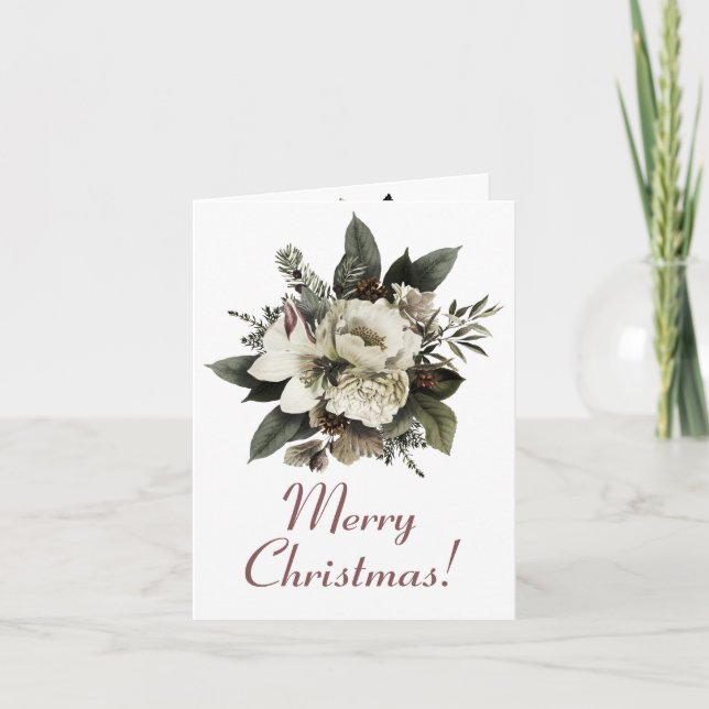 Tarjeta Navidades de invierno de Florals (Anverso)