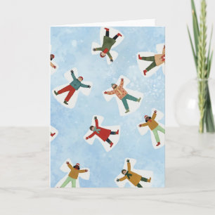 Tarjeta Navidades de invierno de Snow Angel