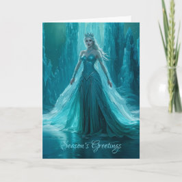 Tarjeta Navidades de invierno mágicos de la reina de hielo