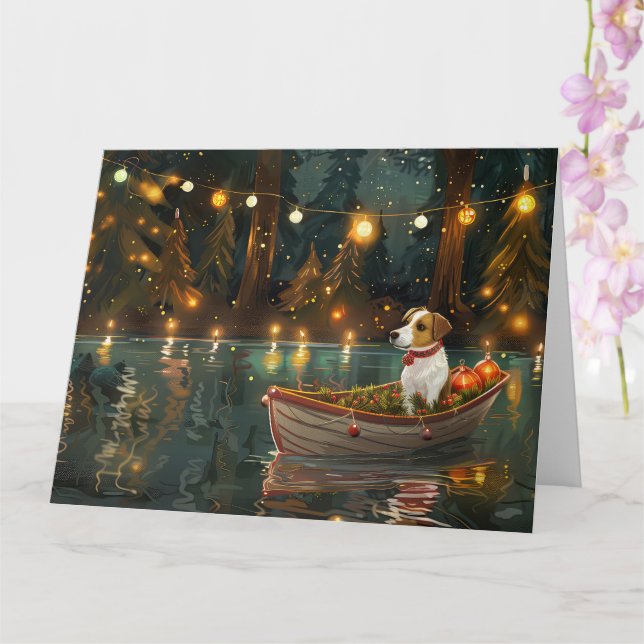 Tarjeta Navidades de Jack Russell (Orquídea)
