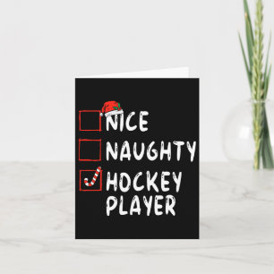 Tarjeta Navidades de jugador de hockey patines de Niza San