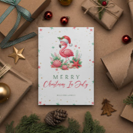 Tarjeta Navidades de Julio Flamingo