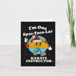 Tarjeta Navidades de Karate Instructor Funny Taco Pun Cita