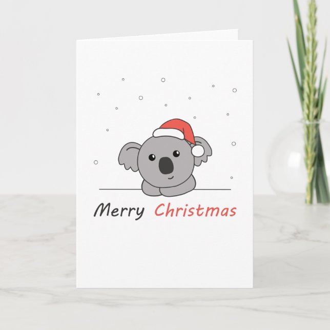 Tarjeta Navidades de Koala Nieve Animales De Invierno Koal (Anverso)