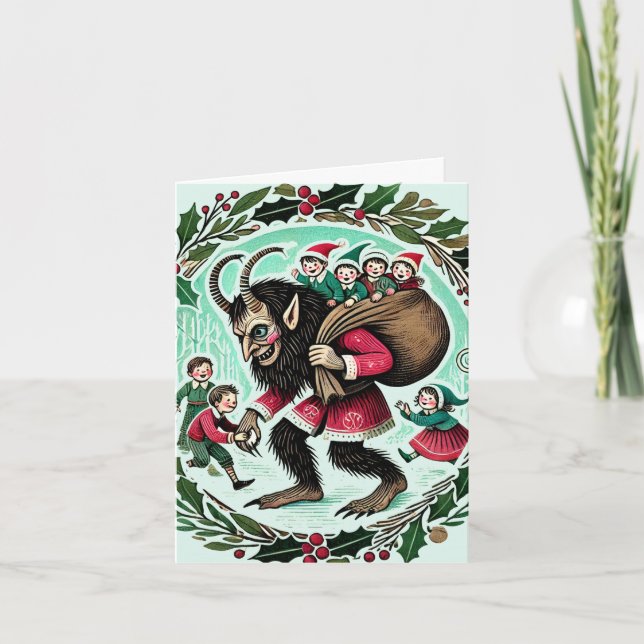 Tarjeta Navidades de Krampus (Anverso)
