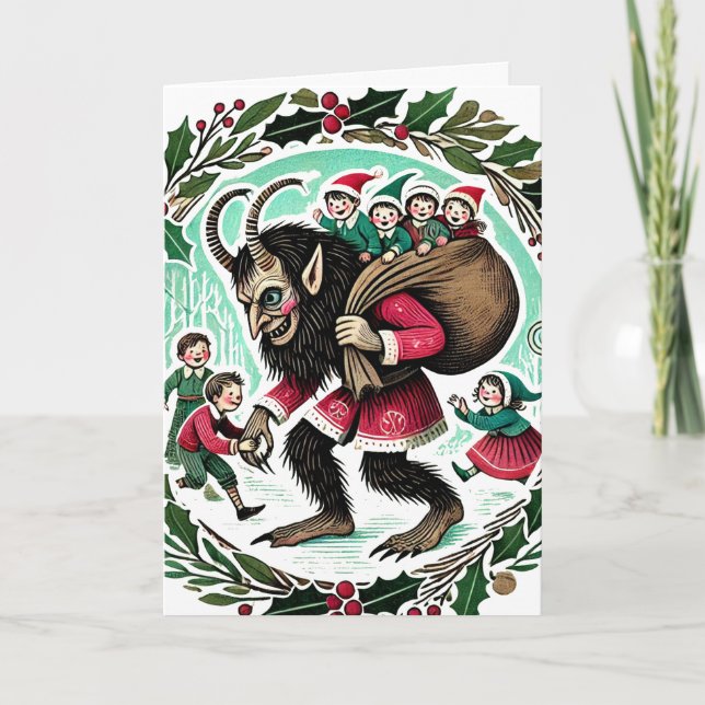 Tarjeta Navidades de Krampus (Anverso)