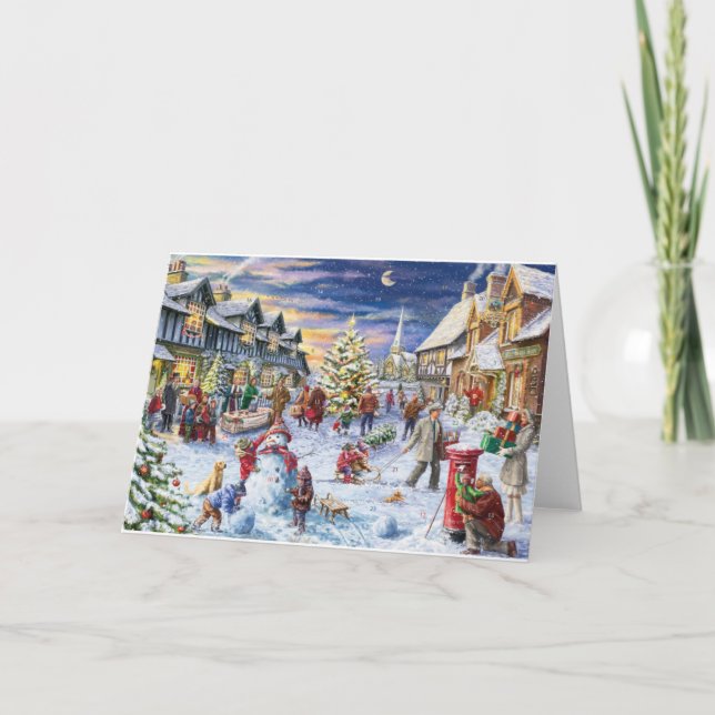 Tarjeta navidades de la aldea (Anverso)