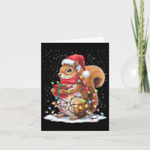 Tarjeta Navidades De La Ardilla Iluminan Decoración Divert