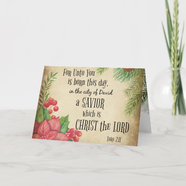 Tarjeta Navidades de la Biblia contra la Biblia de KJV (Anverso)