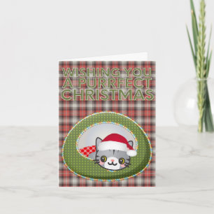 Tarjeta Navidades de la búsqueda de un gato