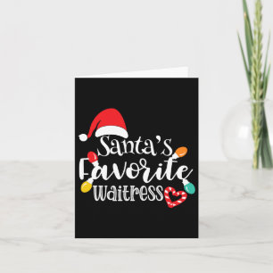 Tarjeta Navidades de la camarera favorita de Santa H ilumi