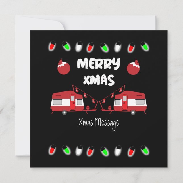 Tarjeta Navidades de la caravana decoran Doormat Latte Mug (Anverso)