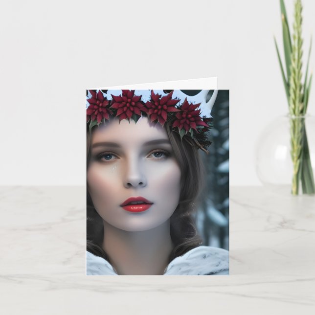 Tarjeta Navidades de la diosa del invierno (Anverso)