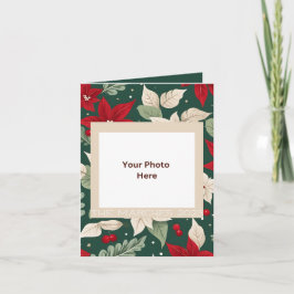Tarjeta Navidades de la elegancia botánica de la foto dela