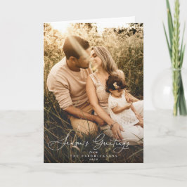 Tarjeta Navidades de la elegante temporada de saludos