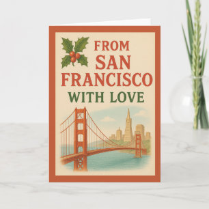 Tarjeta Navidades de la época "De San Francisco con amor"