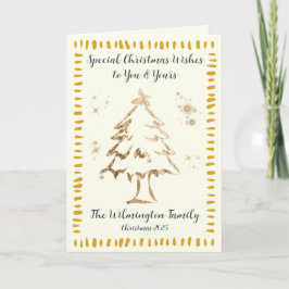 Tarjeta Navidades de la familia de los Árboles de Oro fest