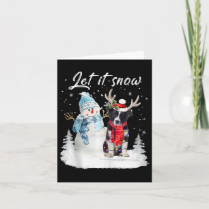 Tarjeta Navidades de la frontera collie Santa Dog Snowman 