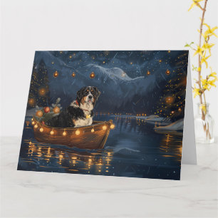 Tarjeta Navidades de la Gran Montaña Suiza disfrutan de un